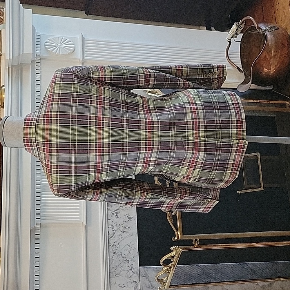Vtg Polo Ralph Lauren Madras Blazer - Picture 4 of 11